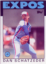 1986 Topps Baseball Cards      324     Dan Schatzeder